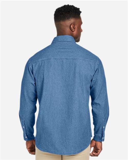 Harriton Unisex Denim Shirt Jacket - M540 Light Denim