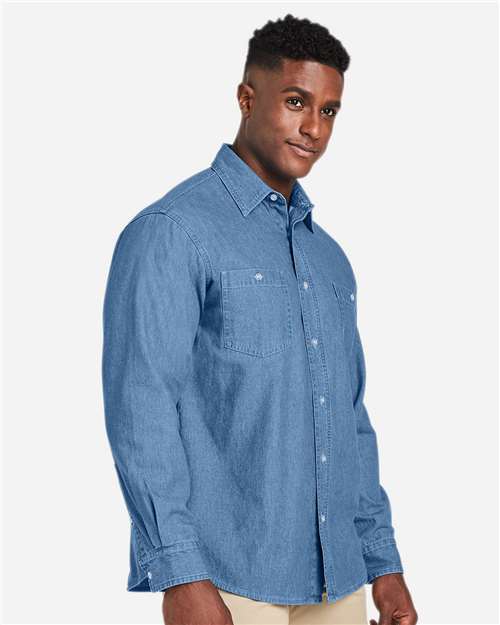 Harriton Unisex Denim Shirt Jacket - M540 Light Denim