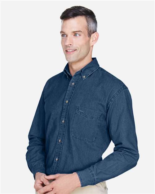 Harriton Men's Denim Shirt - M550 Dark Denim
