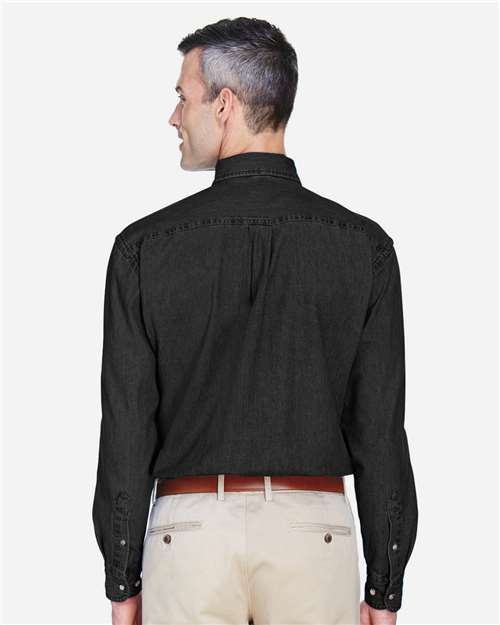 Harriton Men's Denim Shirt - M550 Washed Black