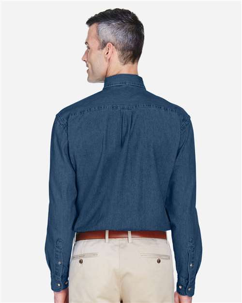 Harriton Men's Denim Shirt - M550 Dark Denim