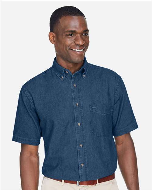 Harriton Men's Denim Shirt - M550S Dark Denim