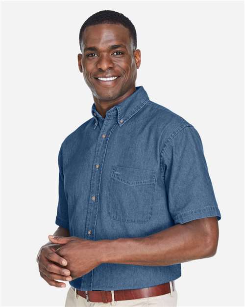 Harriton Men's Denim Shirt - M550S Light Denim