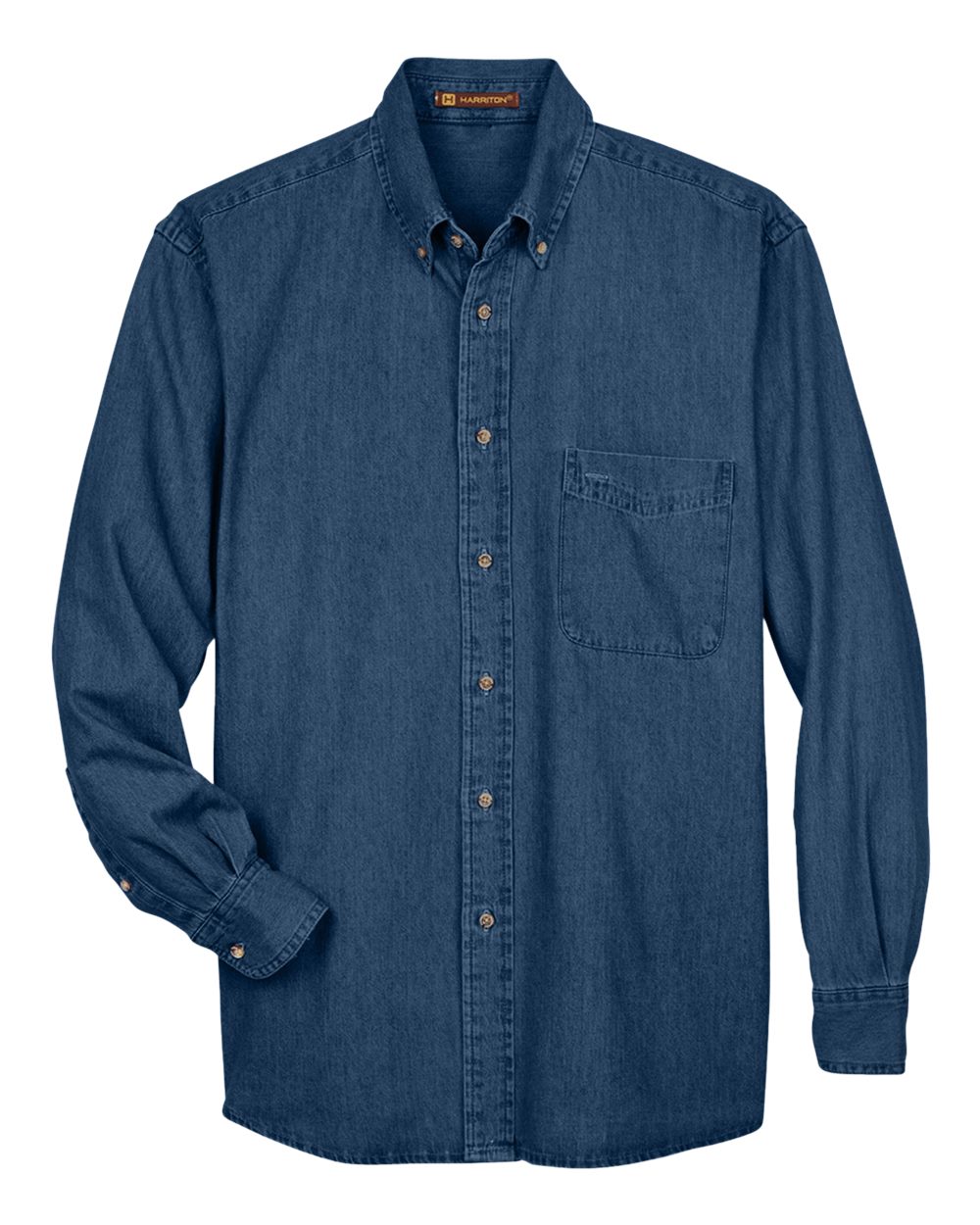 Harriton Men's Tall Denim Shirt - M550T Dark Denim