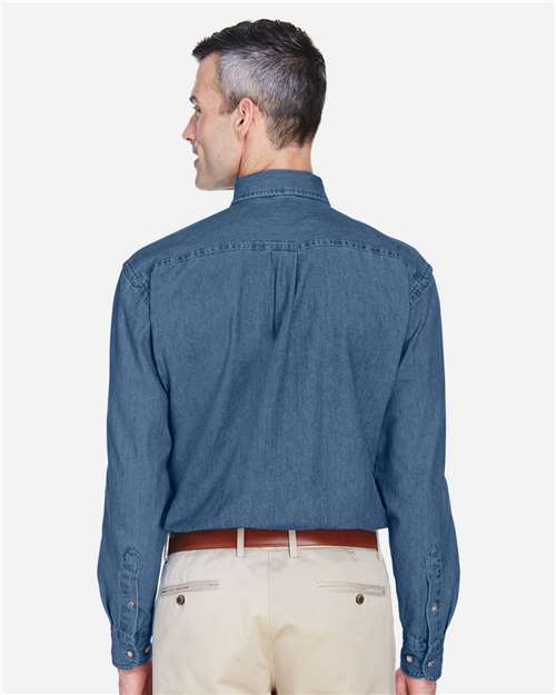 Harriton Men's Tall Denim Shirt - M550T Light Denim