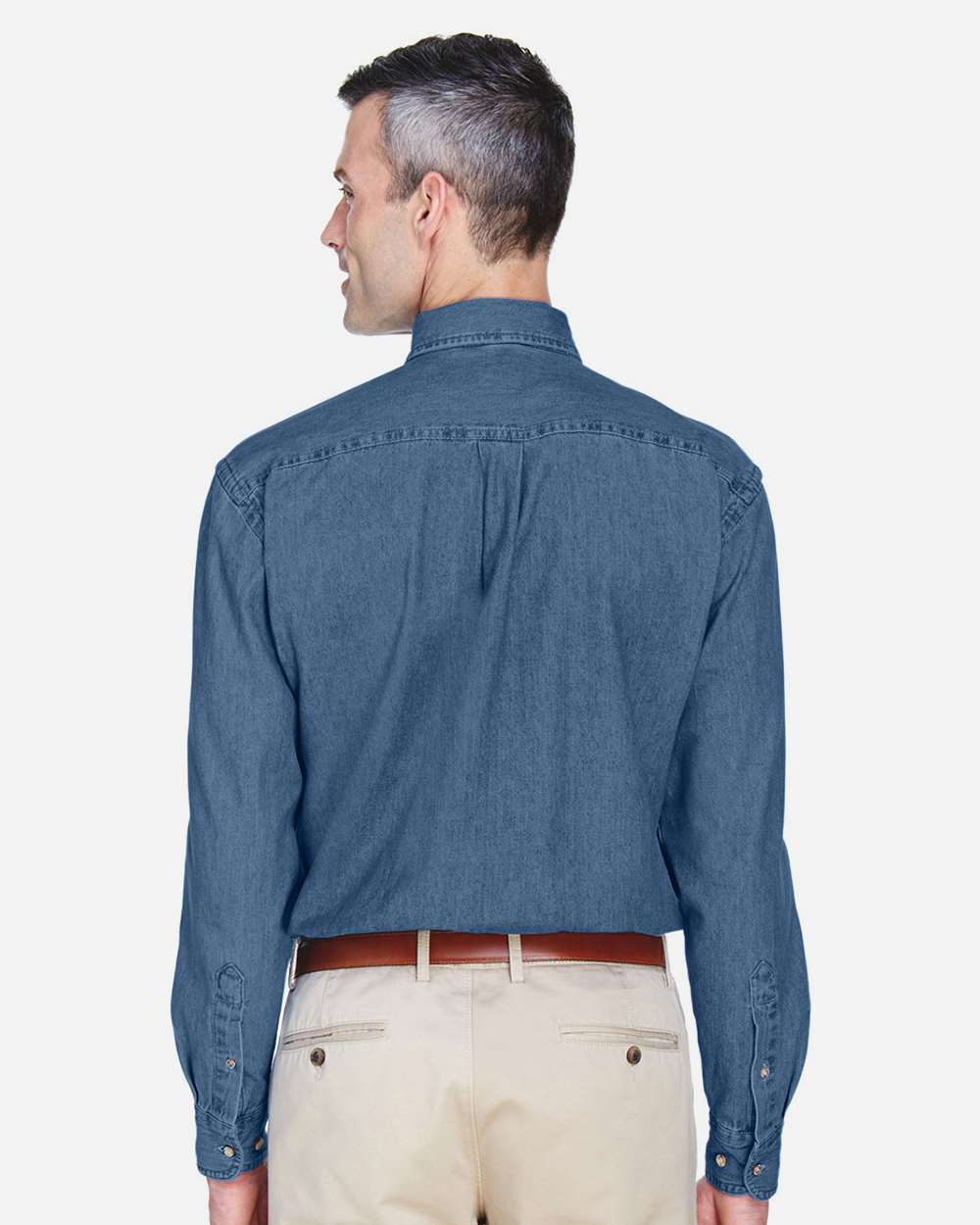 Harriton Men's Tall Denim Shirt - M550T Light Denim