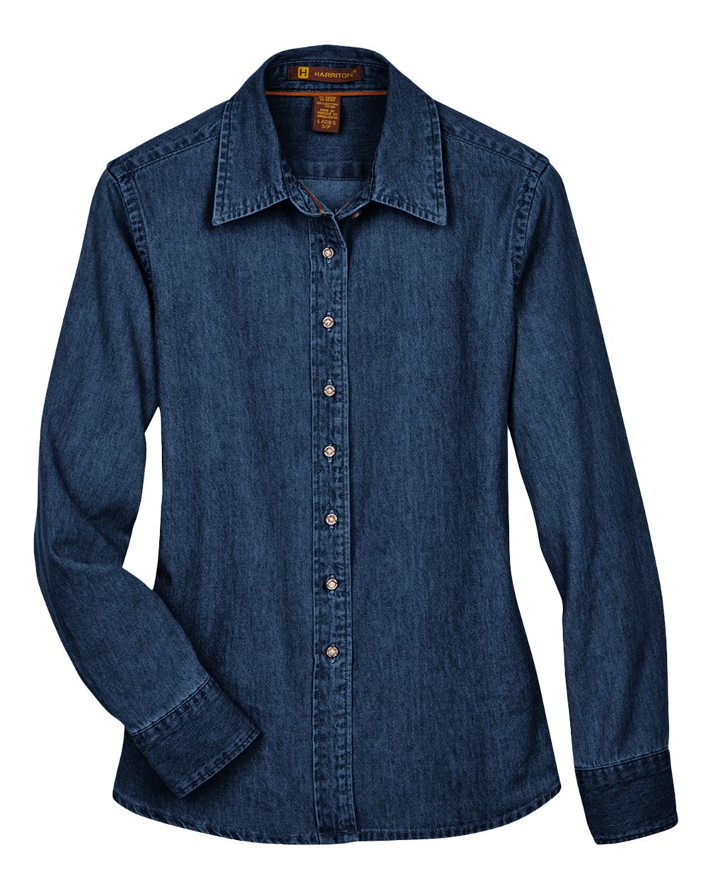 Harriton Women's Denim Shirt - M550W Dark Denim
