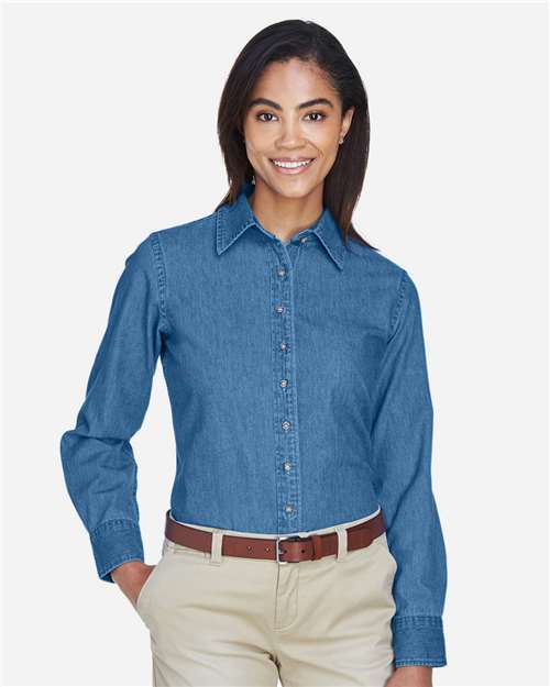 Harriton Women's Denim Shirt - M550W Light Denim