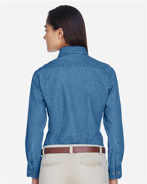 Harriton Women's Denim Shirt - M550W Light Denim