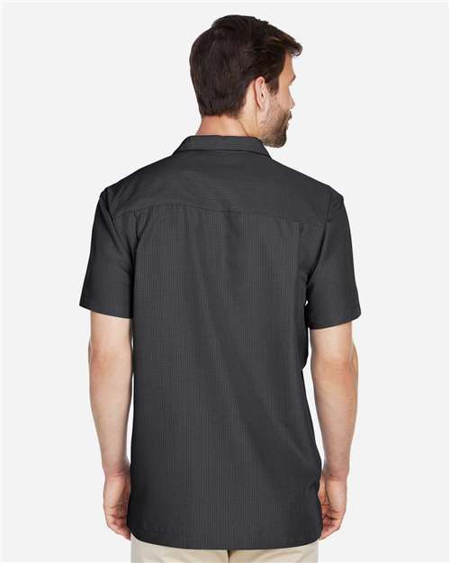 Harriton Men's Barbados Textured Camp Shirt - M560 Black