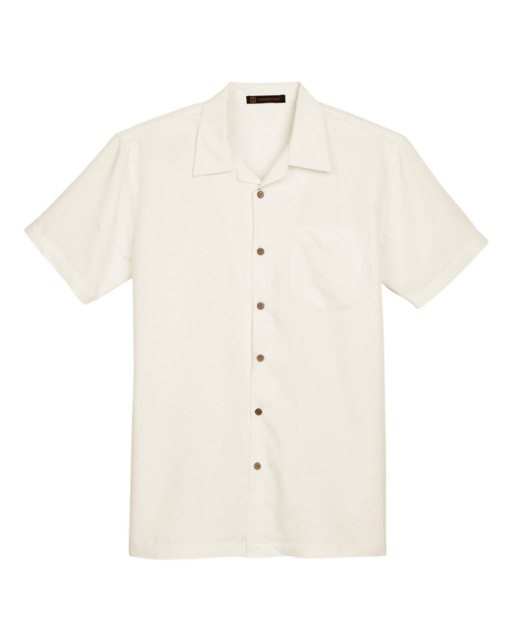 Harriton Men's Barbados Textured Camp Shirt - M560 Cream