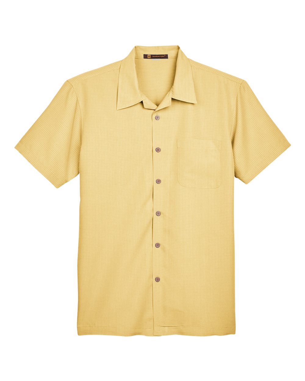 Harriton Men's Barbados Textured Camp Shirt - M560 Pineapple