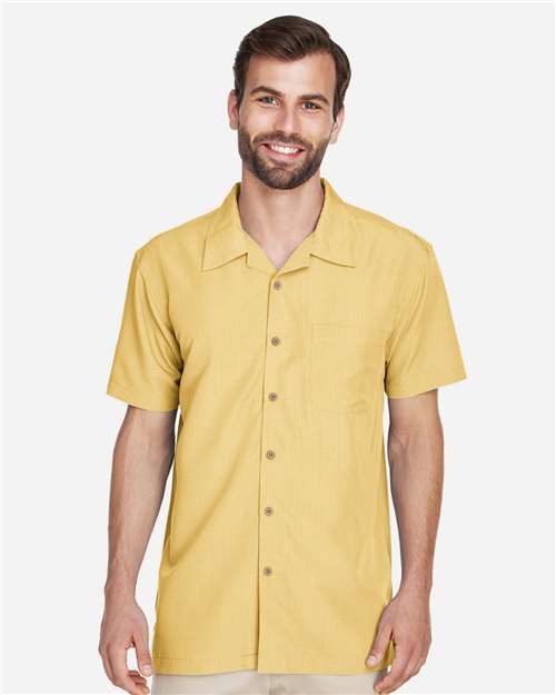 Harriton Men's Barbados Textured Camp Shirt - M560 Pineapple