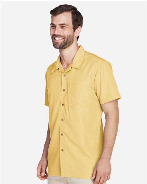 Harriton Men's Barbados Textured Camp Shirt - M560 Pineapple