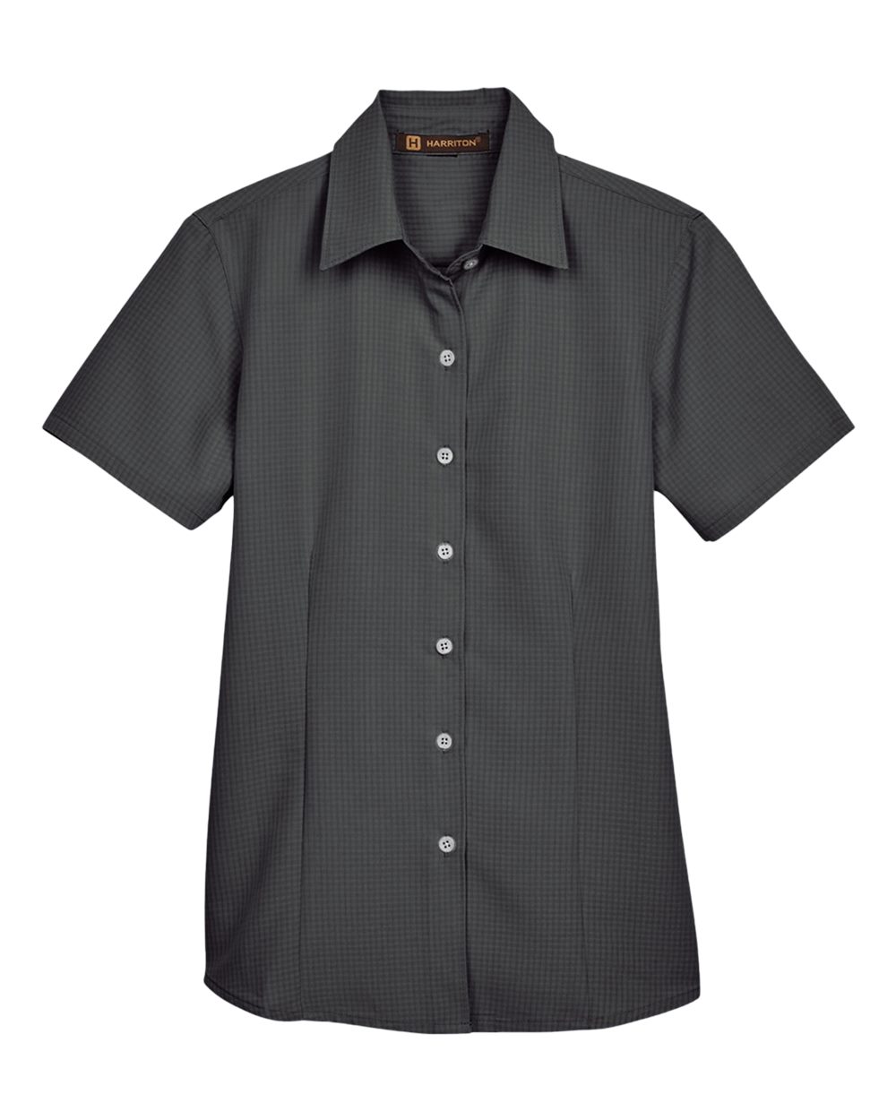 Harriton Women's Barbados Textured Camp Shirt - M560W Black