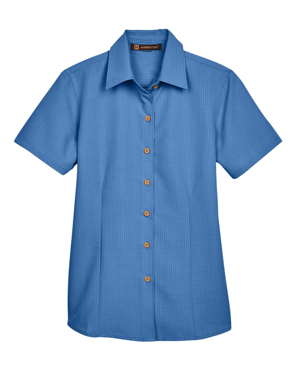 Harriton Women's Barbados Textured Camp Shirt - M560W POOL BLUE
