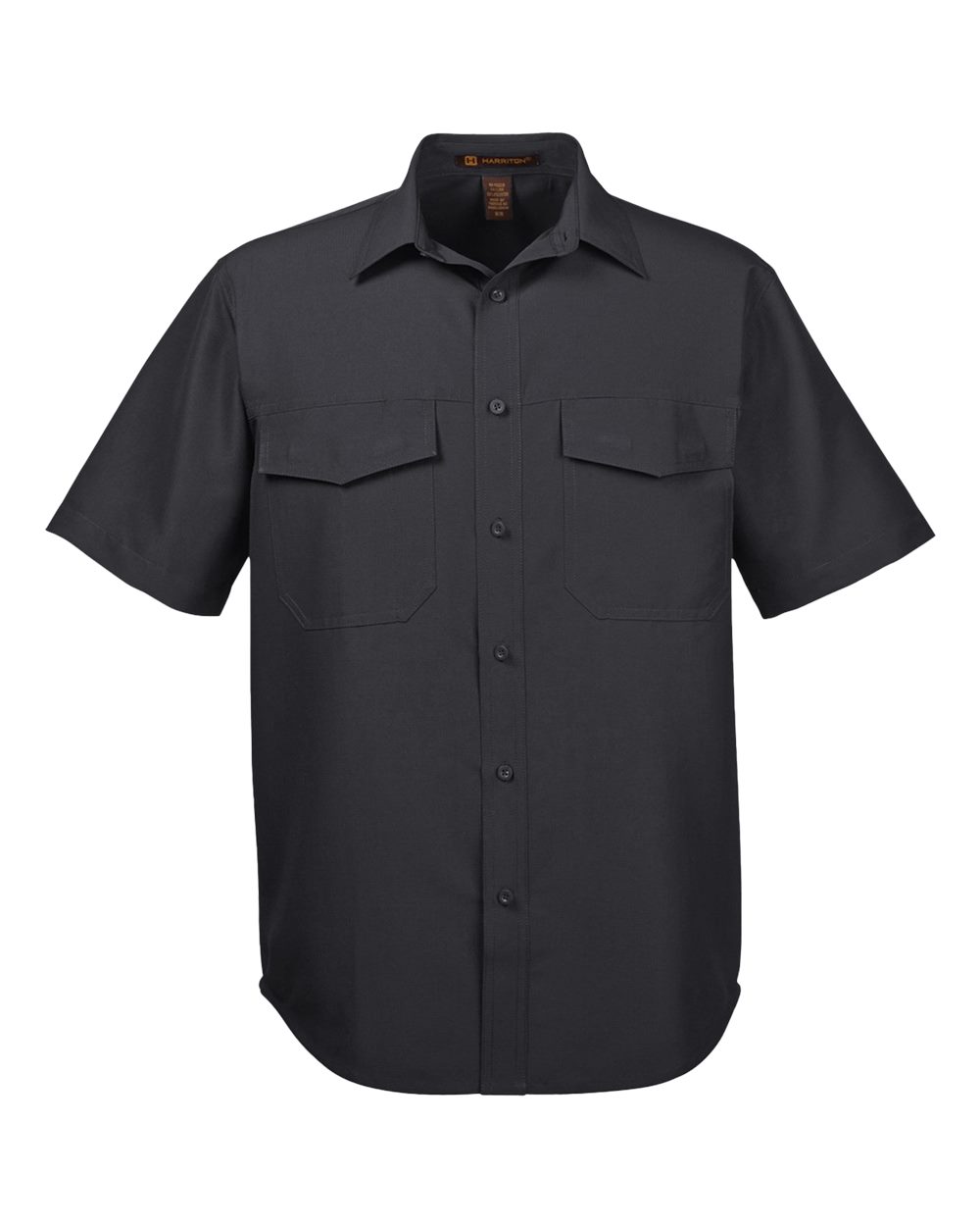 Harriton Men's Key West Short Sleeve Performance Staff Shirt - M580 Black