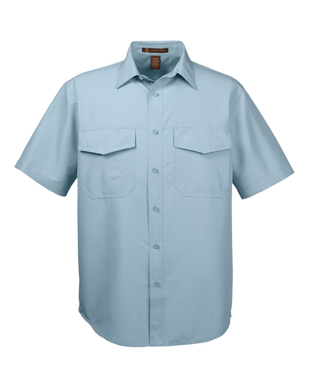 Harriton Men's Key West Short Sleeve Performance Staff Shirt - M580 Cloud Blue