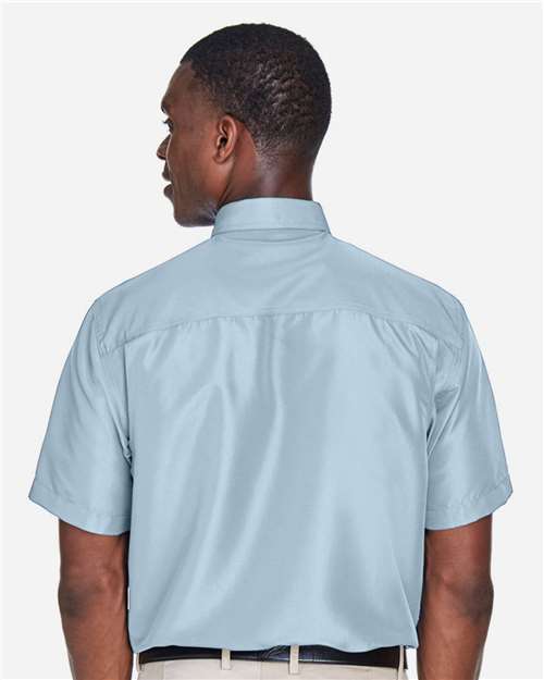 Harriton Men's Key West Short Sleeve Performance Staff Shirt - M580 Cloud Blue
