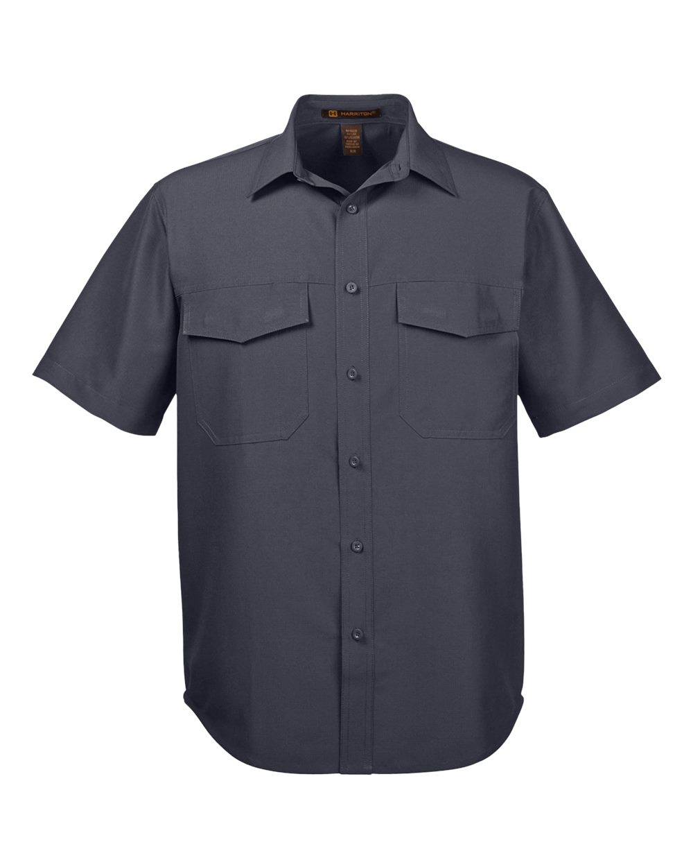 Harriton Men's Key West Short Sleeve Performance Staff Shirt - M580 Dark Charcoal