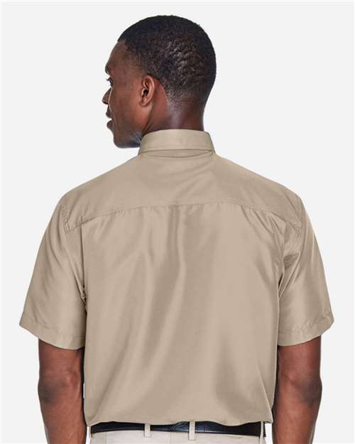 Harriton Men's Key West Short Sleeve Performance Staff Shirt - M580 Khaki
