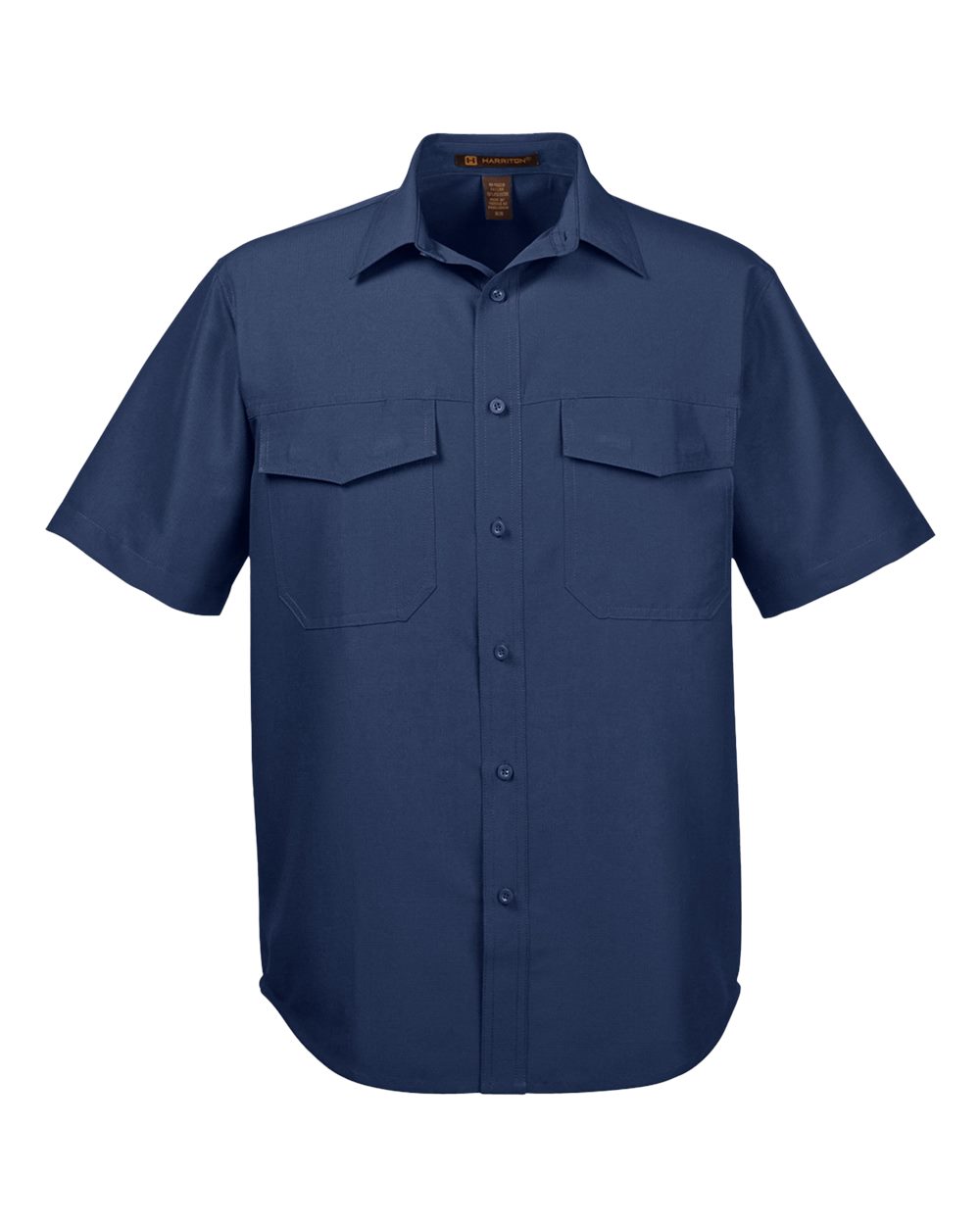 Harriton Men's Key West Short Sleeve Performance Staff Shirt - M580 Navy
