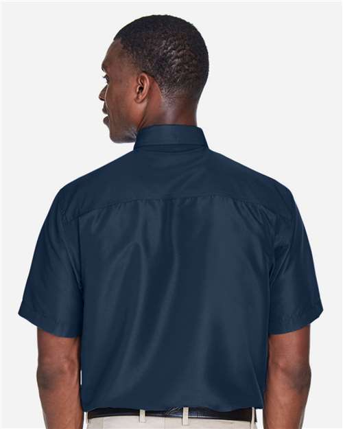Harriton Men's Key West Short Sleeve Performance Staff Shirt - M580 Navy