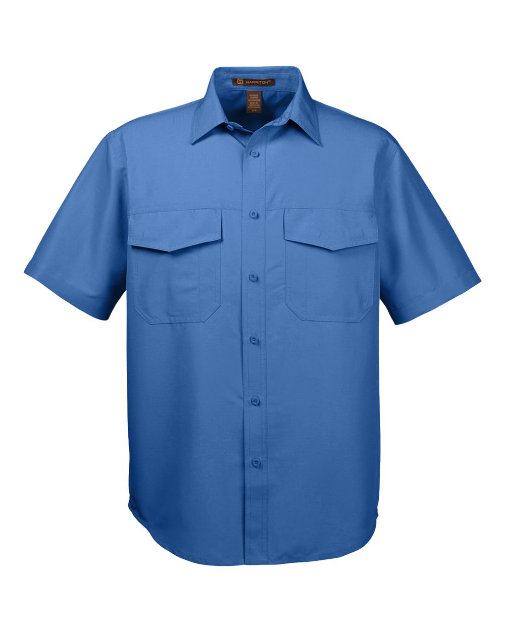 Harriton Men's Key West Short Sleeve Performance Staff Shirt - M580 Pool Blue