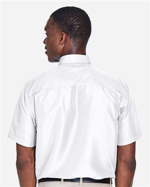 Harriton Men's Key West Short Sleeve Performance Staff Shirt - M580 White