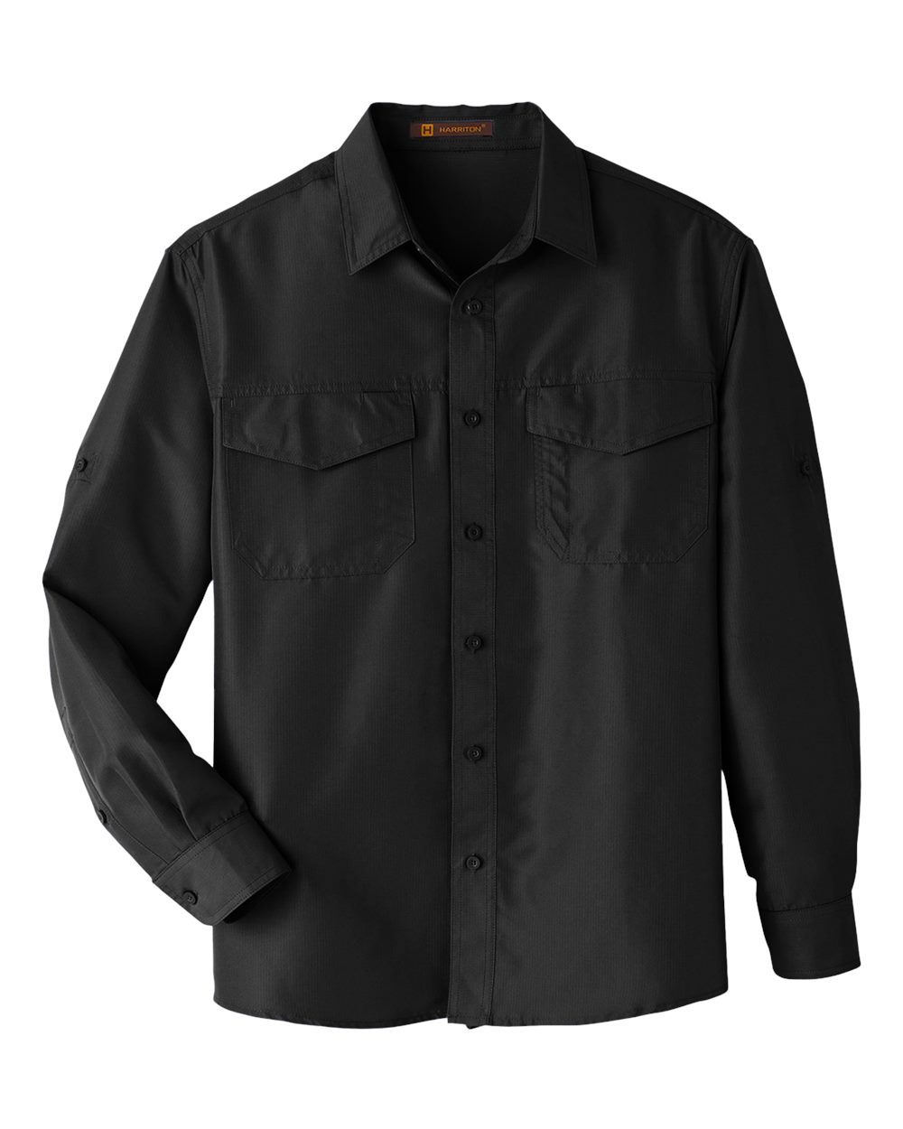 Harriton Men's Key West Performance Staff Shirt - M580L Black