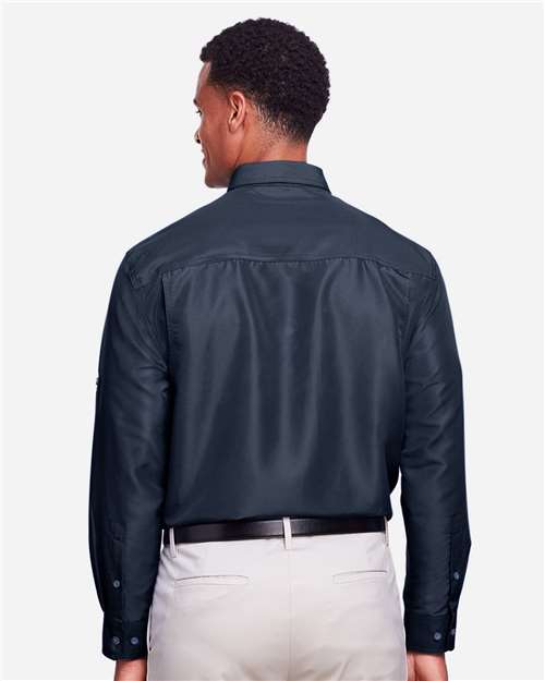 Harriton Men's Key West Performance Staff Shirt - M580L Navy