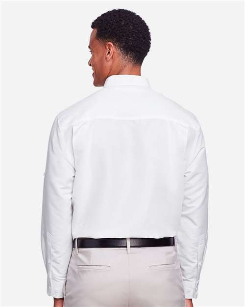 Harriton Men's Key West Performance Staff Shirt - M580L White