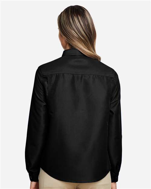 Harriton Women's Key West Performance Staff Shirt - M580LW Black