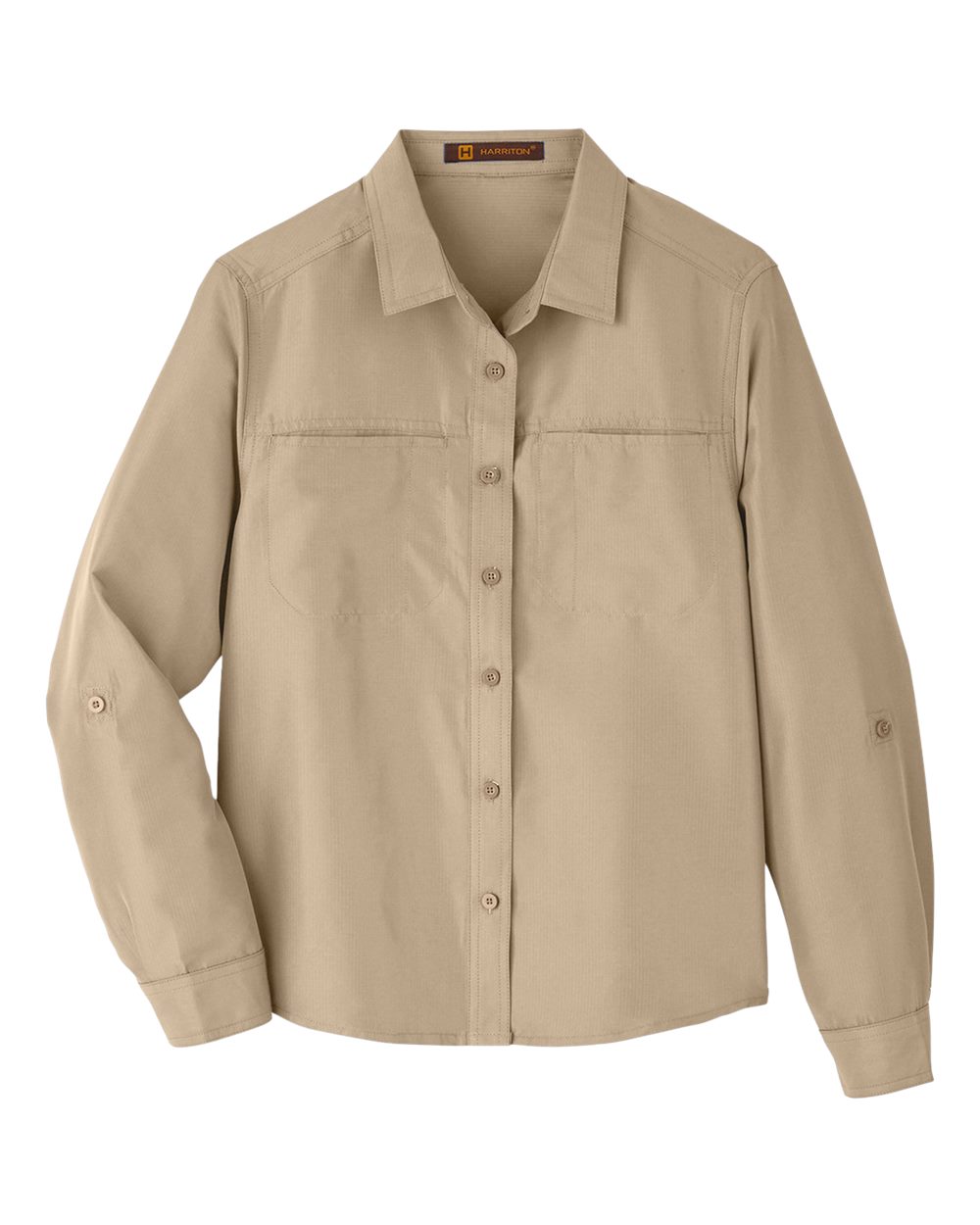 Harriton Women's Key West Performance Staff Shirt - M580LW Khaki