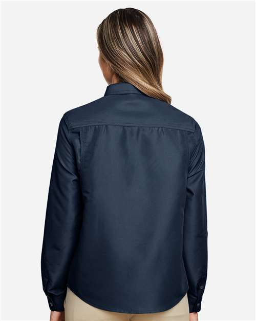 Harriton Women's Key West Performance Staff Shirt - M580LW Navy