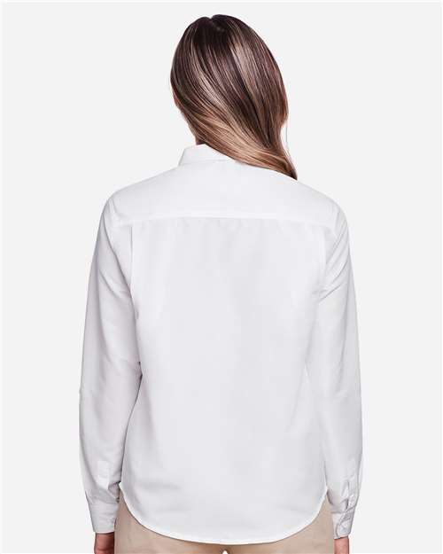 Harriton Women's Key West Performance Staff Shirt - M580LW White