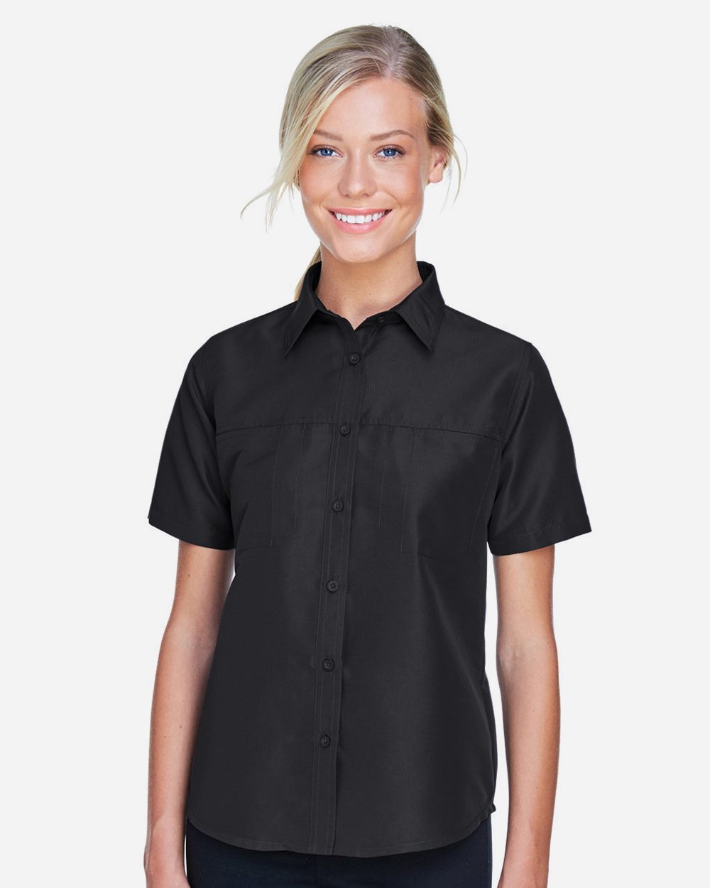 Harriton Women's Key West Short Sleeve Performance Staff Shirt - M580W