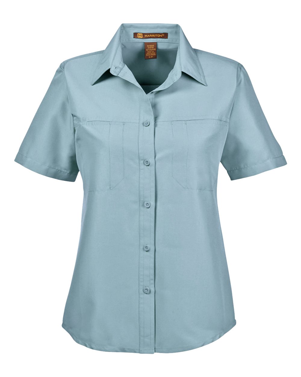 Harriton Women's Key West Short Sleeve Performance Staff Shirt - M580W Cloud Blue