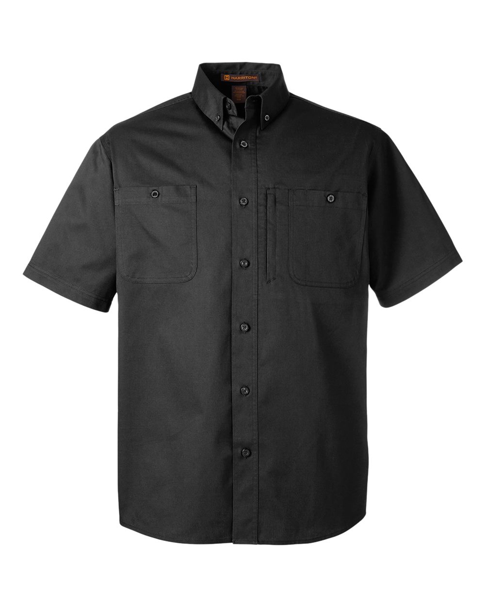 Harriton Men's Advantage IL Short Sleeve Work Shirt - M585 Black
