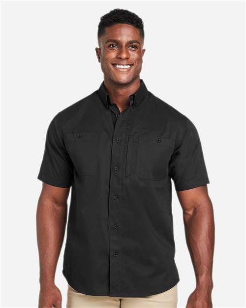 Harriton Men's Advantage IL Short Sleeve Work Shirt - M585 Black