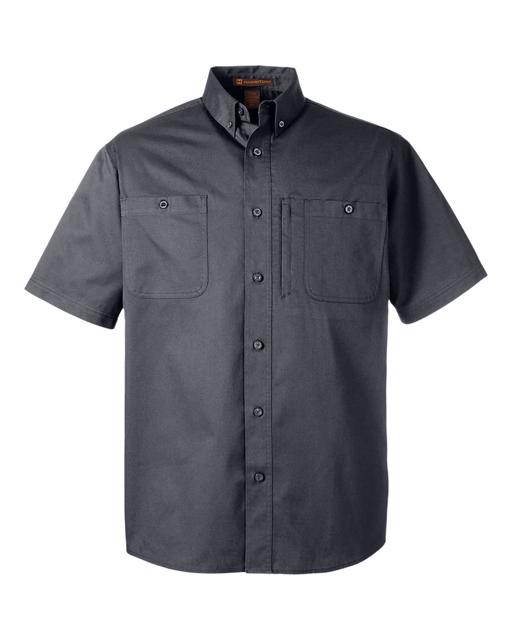 Harriton Men's Advantage IL Short Sleeve Work Shirt - M585 Dark Charcoal