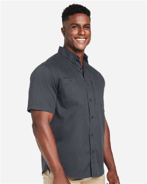 Harriton Men's Advantage IL Short Sleeve Work Shirt - M585 Dark Charcoal