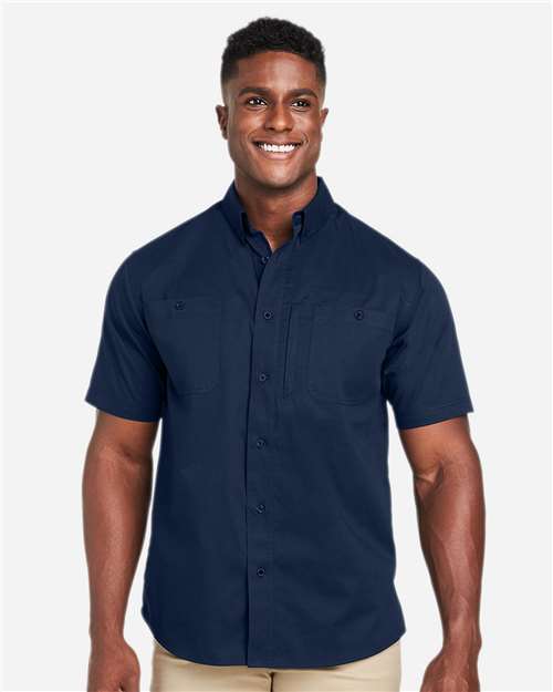 Harriton Men's Advantage IL Short Sleeve Work Shirt - M585 Dark Navy