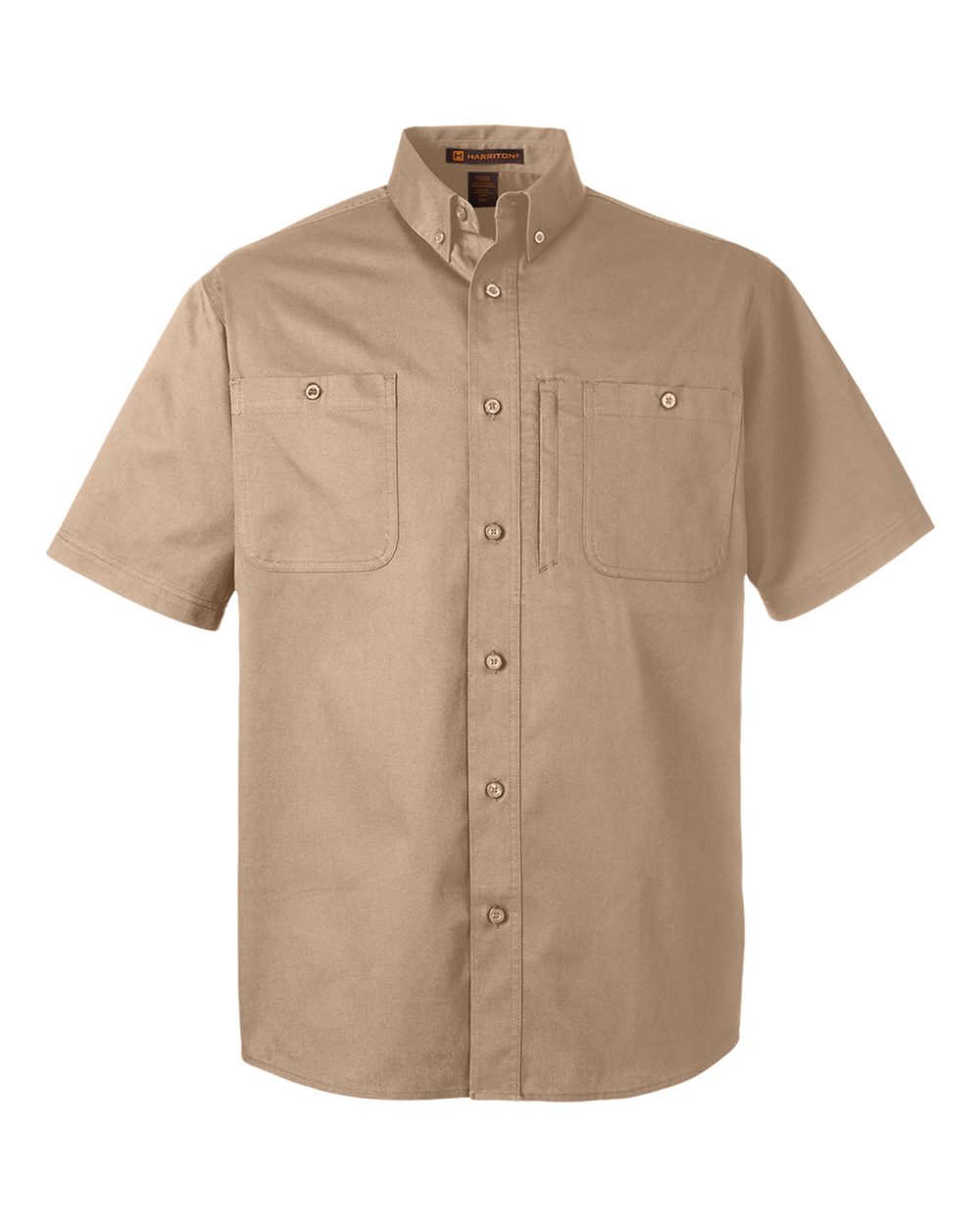 Harriton Men's Advantage IL Short Sleeve Work Shirt - M585 Khaki