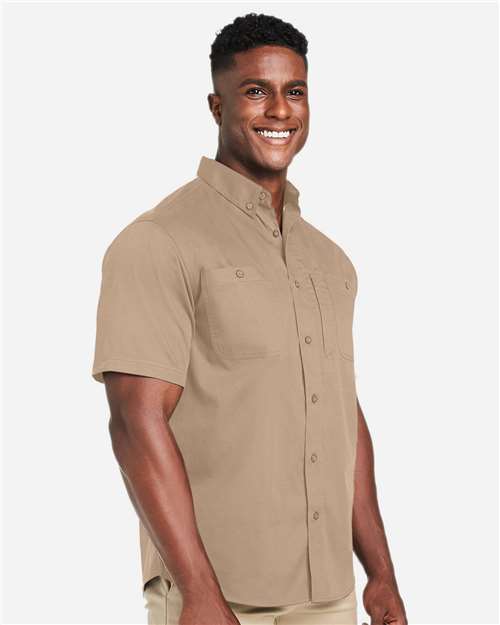 Harriton Men's Advantage IL Short Sleeve Work Shirt - M585 Khaki