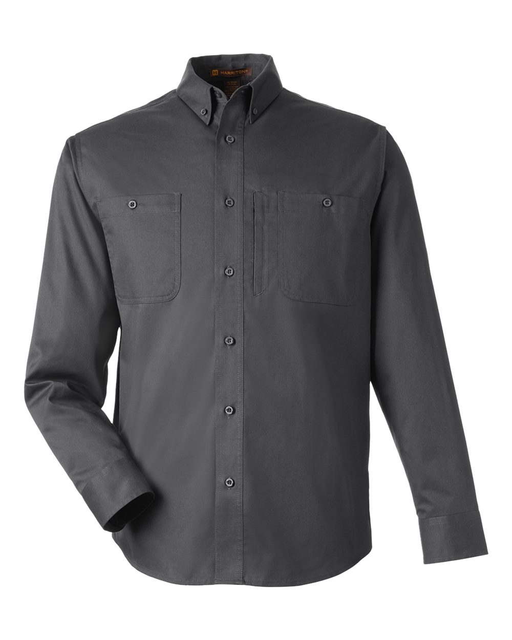 Harriton Men's Advantage IL Workshirt - M585L Dark Charcoal