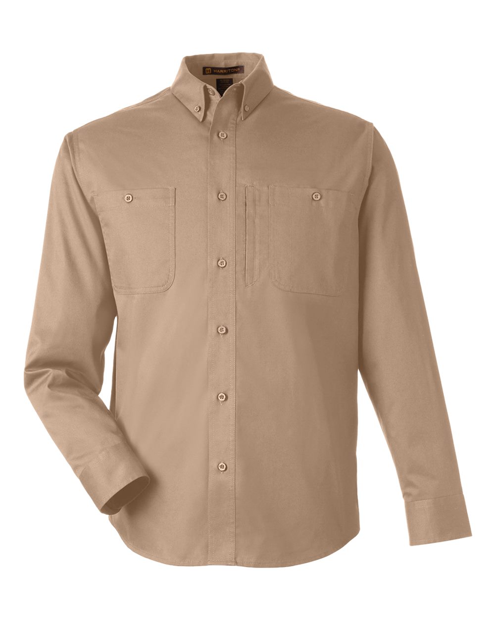 Harriton Men's Advantage IL Workshirt - M585L Khaki