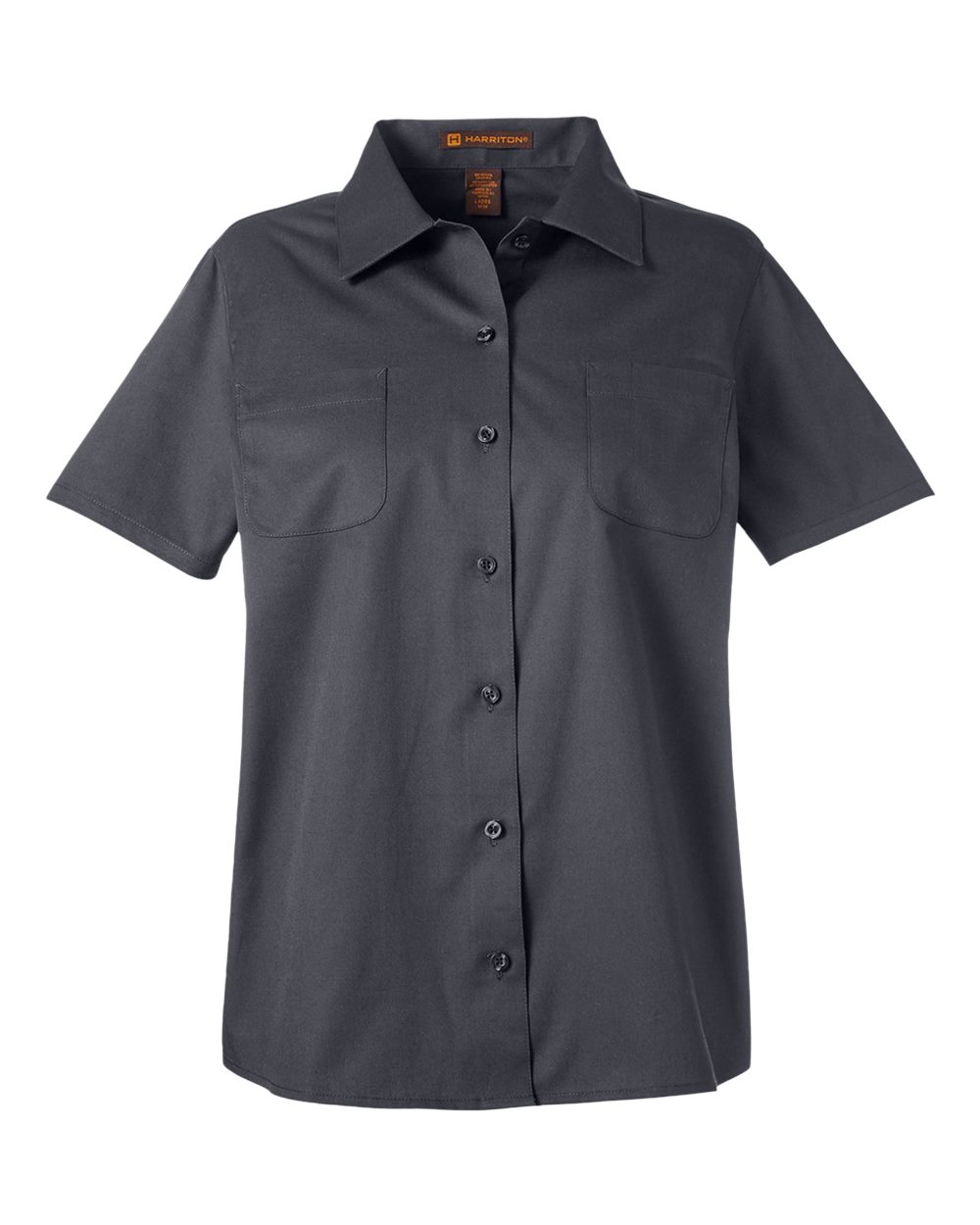 Harriton Women's Advantage IL Short Sleeve Dress Shirt - M585W Dark Charcoal