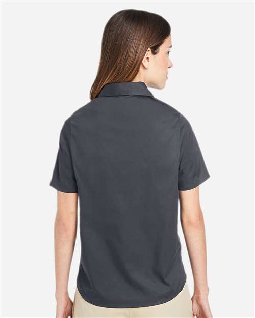 Harriton Women's Advantage IL Short Sleeve Dress Shirt - M585W Dark Charcoal