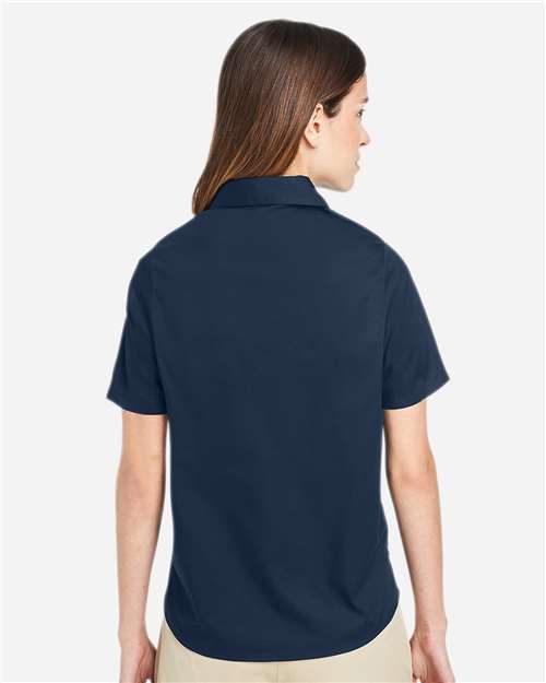 Harriton Women's Advantage IL Short Sleeve Dress Shirt - M585W Dark Navy